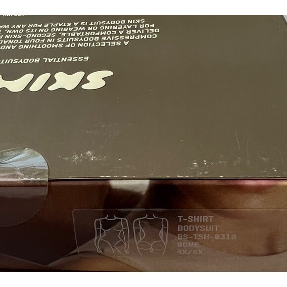 SKIMS Essential T-Shirt Bodysuit‎ Bone Womens 4X/5X - Picture 12 of 12